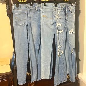 💋💋AE OUTFITTERS ASSORTED WOMENS JEANS BUNDLE-4 pairs- NWOT & EUC condition💋💋